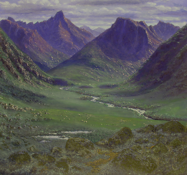 David Rosenthal Oil Painting Cordova Alaska, Brooks Range Valley image